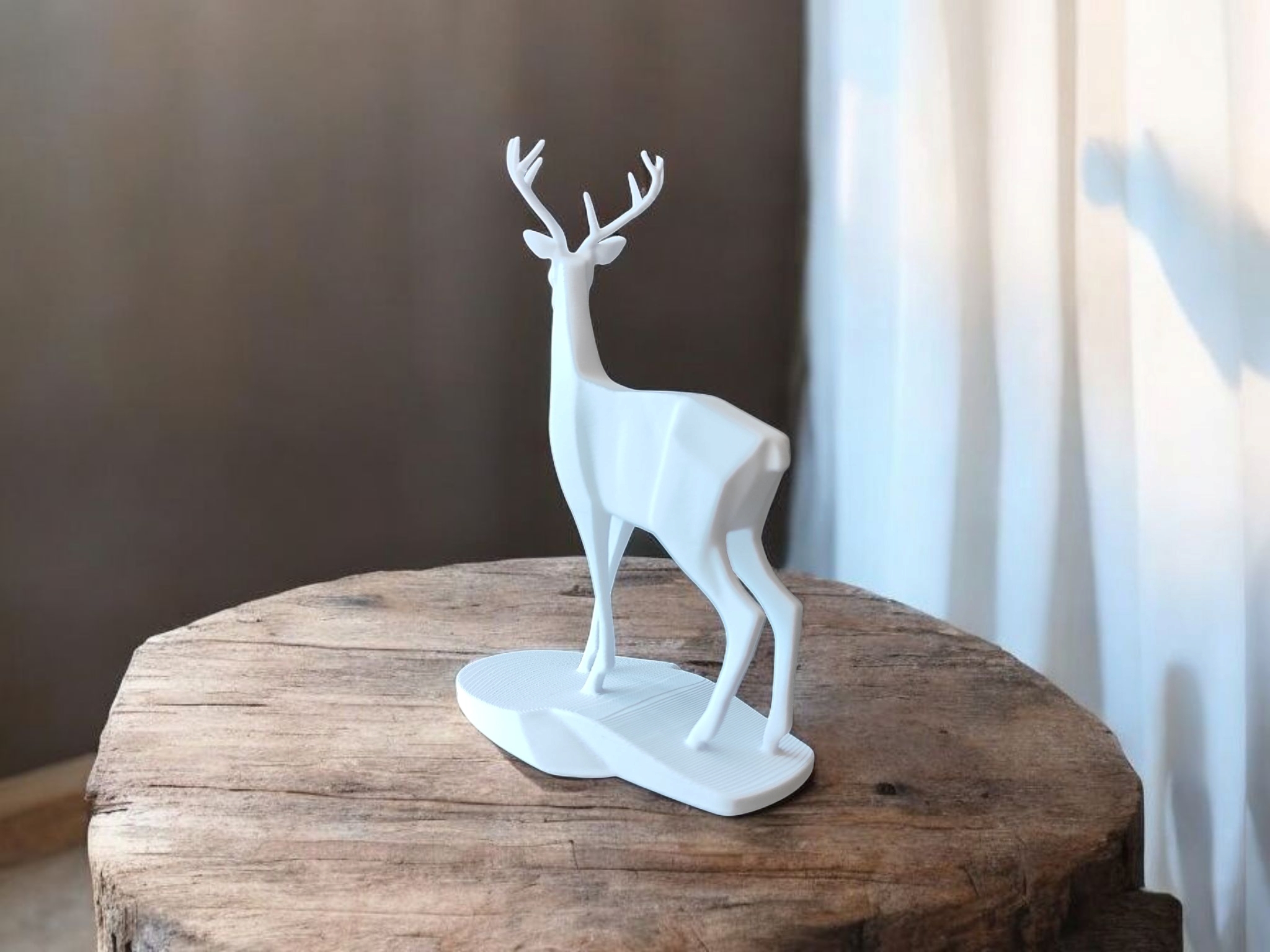 Minimalist Deer Sculpture - Front View